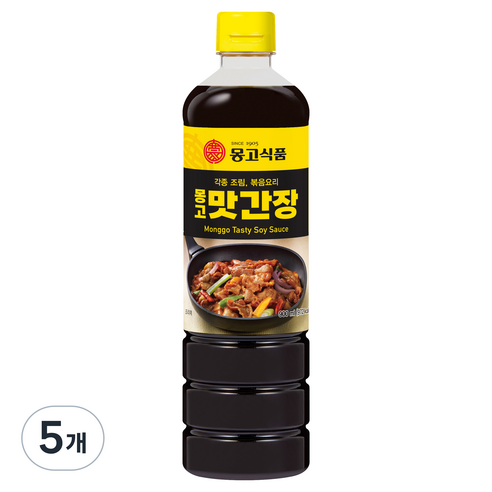 몽고간장 맛간장, 900ml, 5개