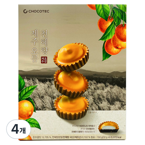 제주 오름 천혜향 파이 6p, 192g, 4개