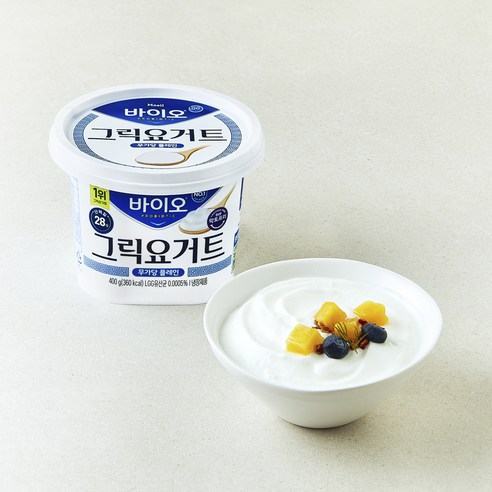 매일바이오 그릭요거트 무가당 플레인, 400g, 1개