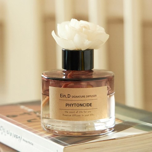 에인디 시그니처 차량용&실내용 대용량 디퓨저 디퓨저+플라워스틱 110ml, 피톤치드