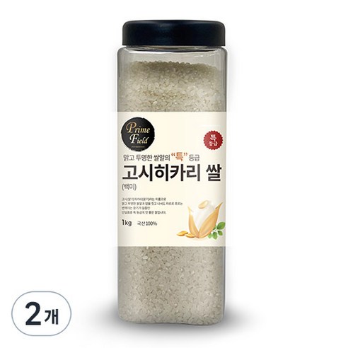 Prime Field 2024년산 햅쌀 고시히카리 백미, 특등급, 1kg, 2개