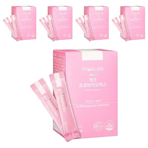 프로스랩 핑크 프로바이오틱스 여성 유산균, 60g, 5개