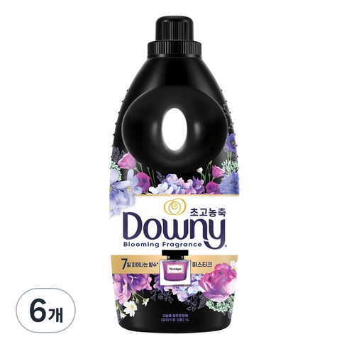 다우니 향수 초고농축 섬유유연제 미스티크 본품, 1L, 6개