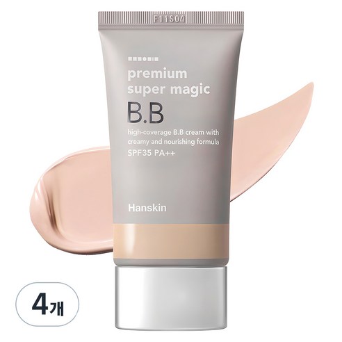 한스킨 프리미엄 수퍼 매직 비비크림 SPF30 PA++, 45g, 4개