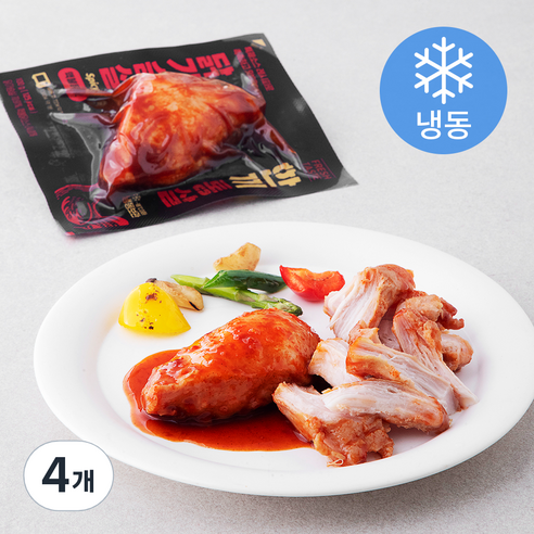 한끼통살 닭가슴살 핵불닭맛 (냉동), 100g, 4개