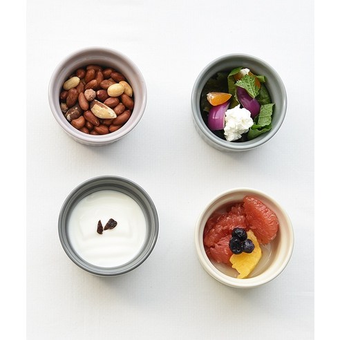 프렐류드 크리미 래머킨, 아이보리 + 차콜, 1세트
