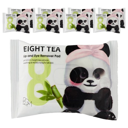 비오엠 에잇티 립앤아이 리무버패드 클렌징 시트, 55g, 9개