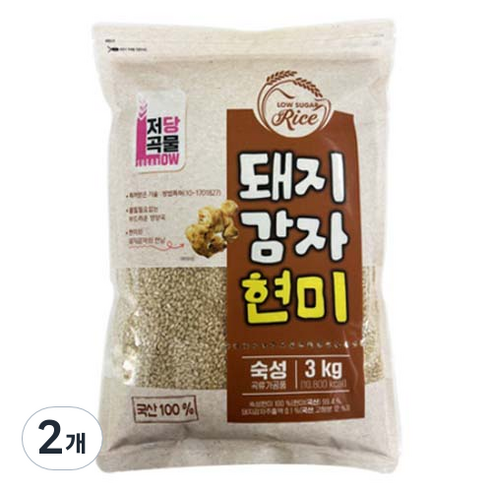 광복 저당곡물 돼지감자 현미, 3kg, 2개