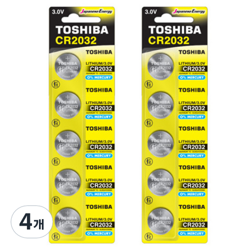 도시바 리튬코인 건전지 CR2032, 10개입, 4개