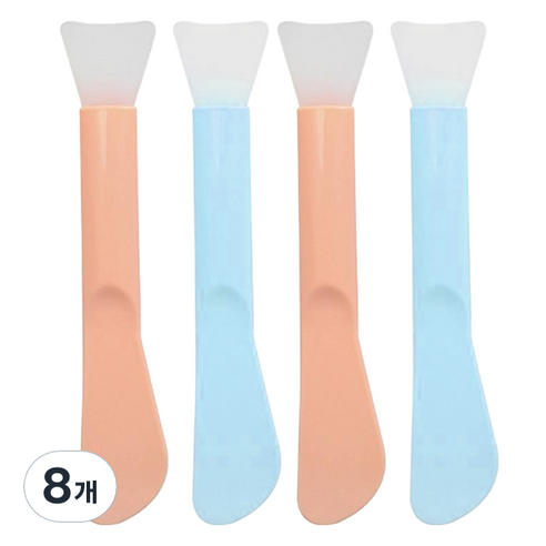 떼루와 페이스 마스크팩 실리콘 브러쉬, 8개, 랜덤발송