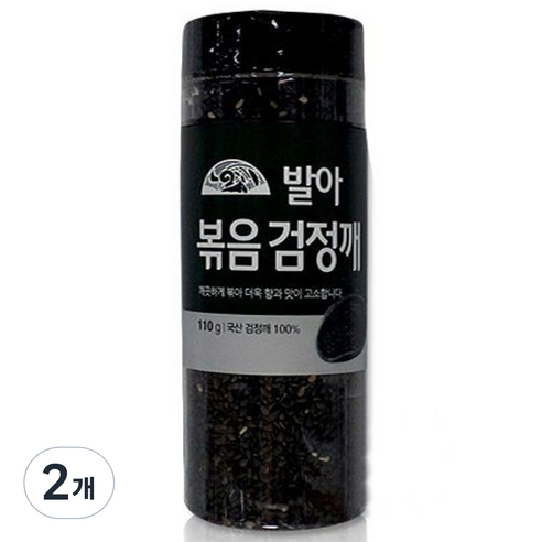 오가닉스토리 발아 볶음 검정깨, 2개, 110g