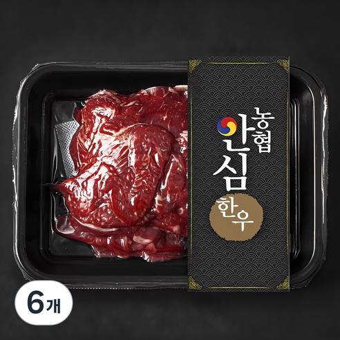 농협안심한우 정육 1+등급 불고기용 (냉장), 300g, 6개