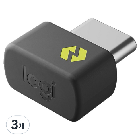 로지텍 USB C타입 볼트 리시버 수신기, 블랙, 3개, 956-000159