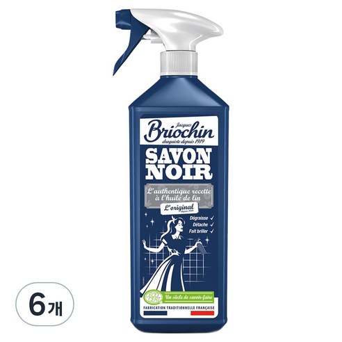 브리오신 블랙솝 사봉 느와르 다목적세정제, 750ml, 6개