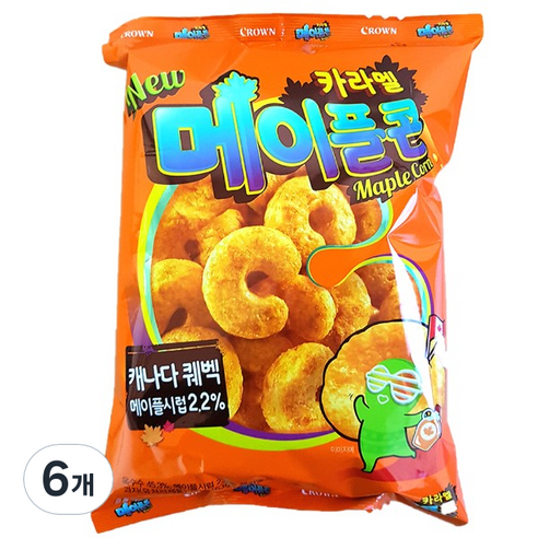메이플콘 과자, 124g, 6개