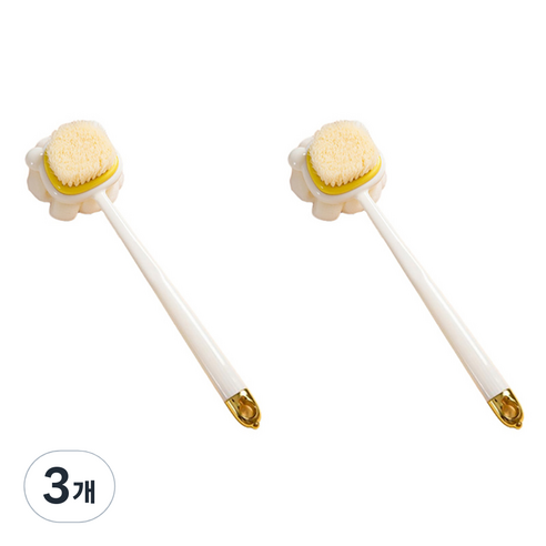 알로데 더블사이드 클리닝 샤워브러쉬, TYPE01 화이트(브러쉬), 2개입, 3개