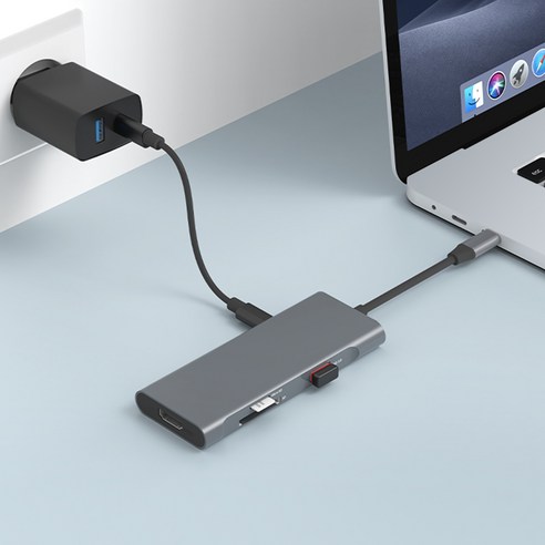 다양한 기기를 연결하고 데스크톱 경험을 확장하는 홈플래닛 7포트 USB3.0 HDMI 멀티허브