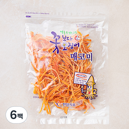 한양식품 꽃보다 오징어 매코미, 150g, 6팩