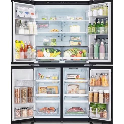 LG전자 디오스 오브제컬렉션 4도어 냉장고: 870L 용량의 럭셔리한 주방 가전제품
