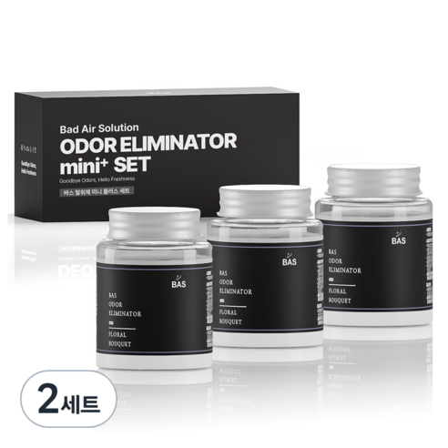 BAS 탈취제 미니 플러스 3p 플로럴부케향, 160g, 2세트