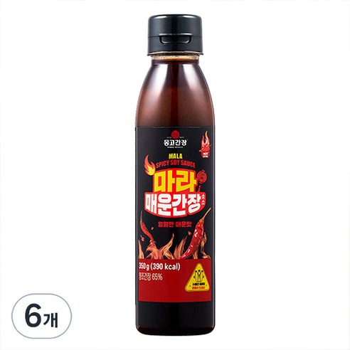 몽고간장 몽고식품 마라 매운간장, 350g, 6개