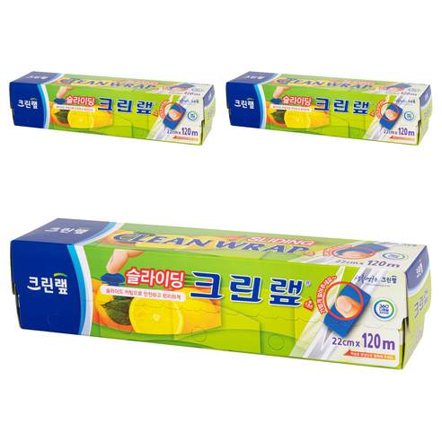 크린랲 슬라이딩 랩, 120m, 3개