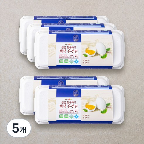 곰곰 동물복지 백색 유정란, 10구, 5개