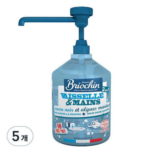 브리오신 식품용 기구 용기용 주방세제, 500ml, 5개