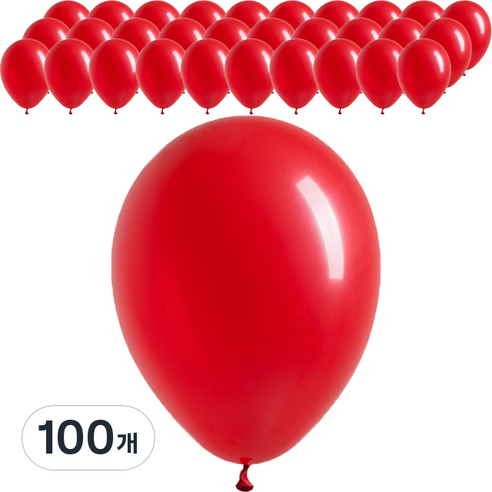 셈퍼텍스 스탠다드 풍선 30cm, 레드, 100개