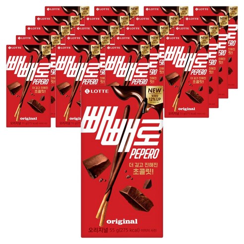 빼빼로 초코, 55g, 20개