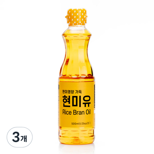 현미영양 가득 현미유, 500ml, 3개