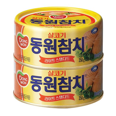 동원 라이트 스탠다드 참치, 250g, 2개