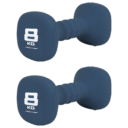 아이워너 네오프렌 사각 아령 블루 마린, 8kg, 2개