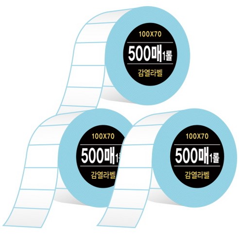 다다 감열라벨 500매 100*70mm, 3롤