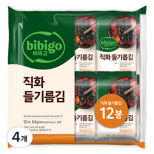비비고 직화 들기름김, 4개