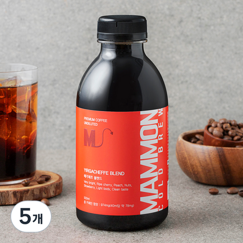 훔볼트 마몬 예가체프 블렌드 콜드브루 커피원액, 5개, 500ml