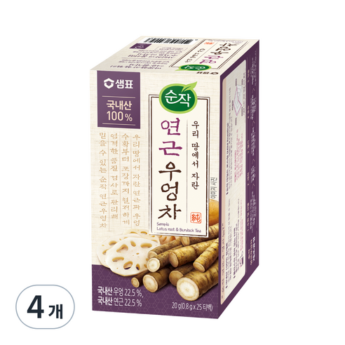 순작 연근우엉차, 0.8g, 25개입, 4개
