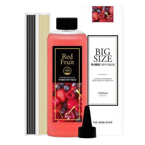 더허브샵 특대용량 디퓨저 리필오일, 레드프룻, 1L, 1개, 1000ml