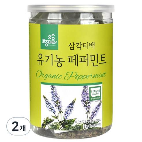 토종마을 유기농 페퍼민트 허브차 30p, 1g, 30개입, 2개