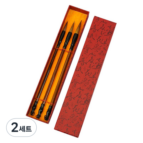 마다꾸미 연습용 낭호필 서예붓 3종, 2세트, 대/중/소