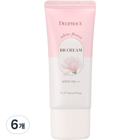 디오프러스 화이트 플라워 BB크림 SPF35 PA+++, 21호 네츄럴 베이지, 30g, 6개