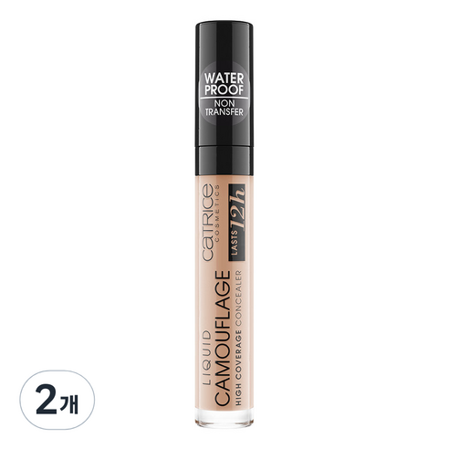 캐트리스 리퀴드 캐머플라지 컨실러 5ml, 020 라이트 베이지, 2개