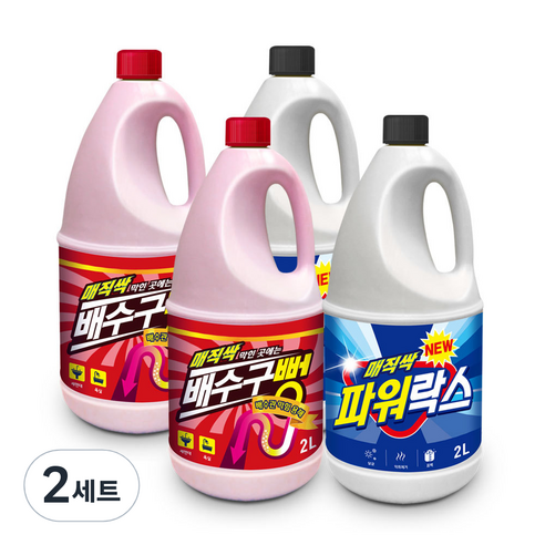 아토세이프 매직싹 배수구 뻥 배수구 세정제 2L 2p + 매직싹 파워락스 2L 2p, 2세트