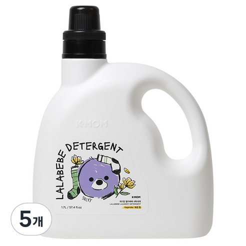 케이맘 랄라베베 유아용 세탁세제 목련향, 1.7L, 5개
