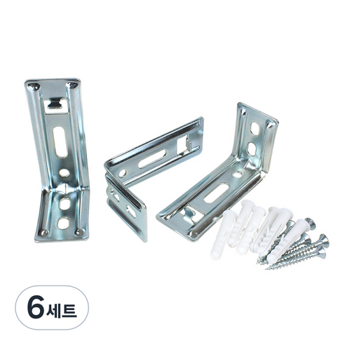 코텍스 커튼꺽쇠 대 3p 세트, 혼합색상, 6세트