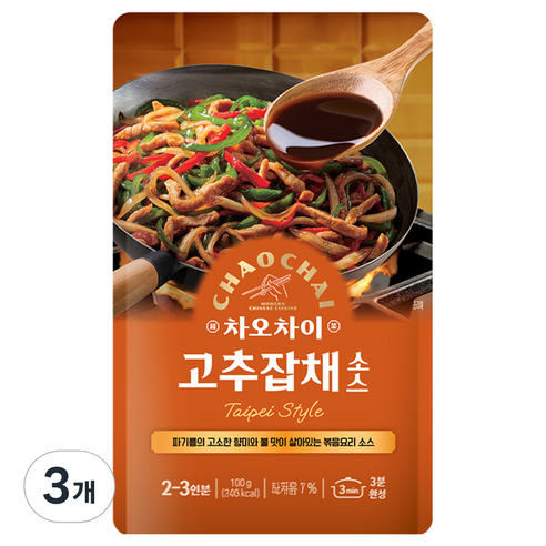 차오차이 고추잡채소스, 100g, 4개