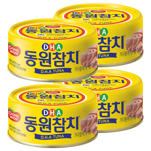 동원 DHA참치, 250g, 4개