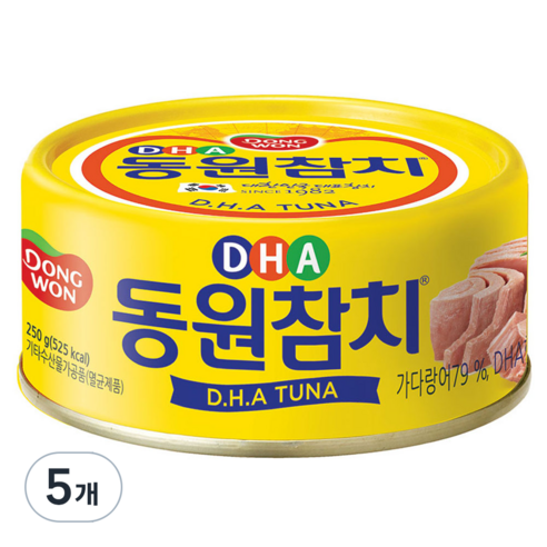 동원 DHA참치, 250g, 5개