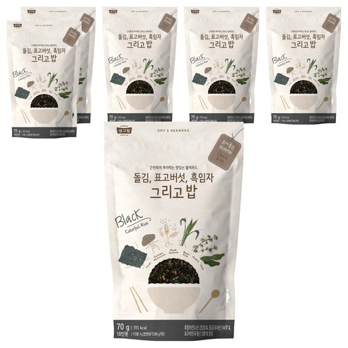 생그랑 돌김 표고버섯 흑임자 그리고밥 후리가케, 70g, 6개