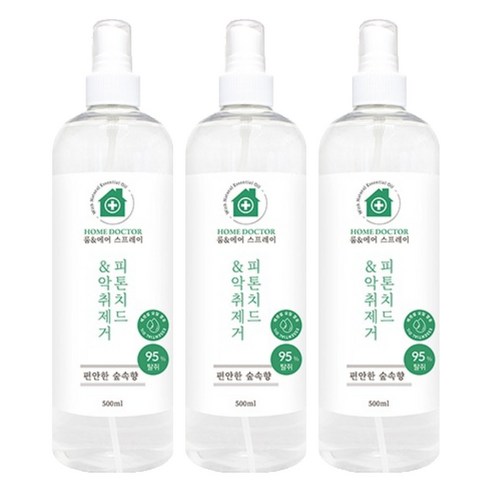 홈닥터 룸 & 에어 스프레이 피톤치드 & 악취제거, 3개, 500ml